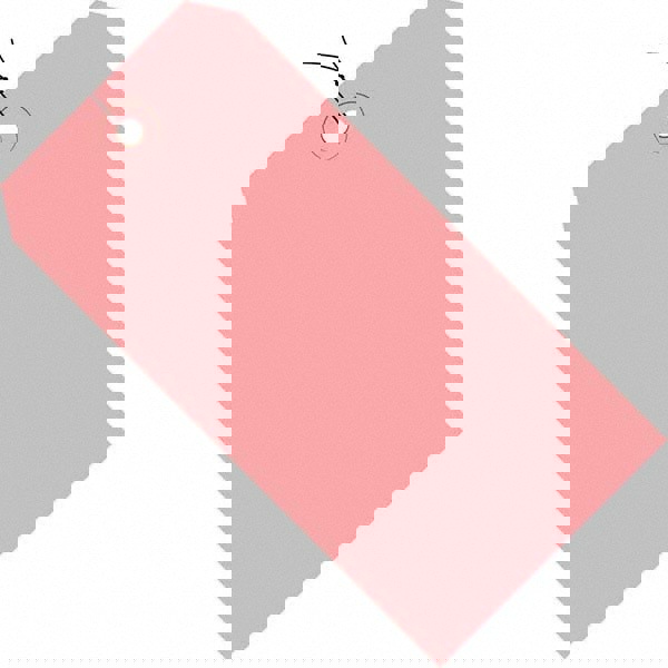 Blank Tag: 3-1/4'' High, Pink, Synthetic Paper